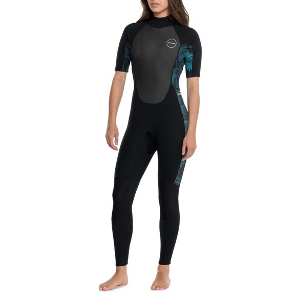 NEW DaKine Quantum Back Zip Full Wetsuit - 2, 2 mm, Short Sleeve black/blue 462s - Picture 1 of 2
